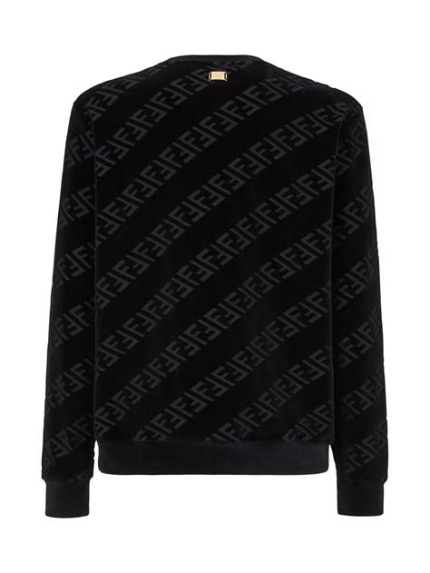 fendi ff logo sweatshirt tan|Fendi beaded graphic sweatshirt.